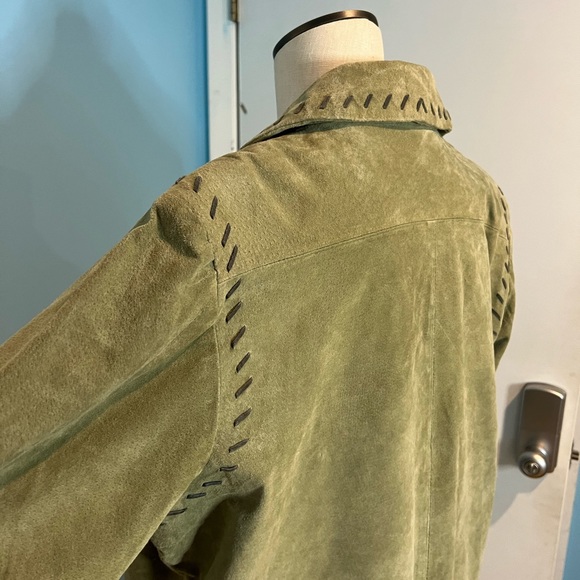 Quacker Factory size large pumpkin jacket suede leather jacket - Picture 7 of 9